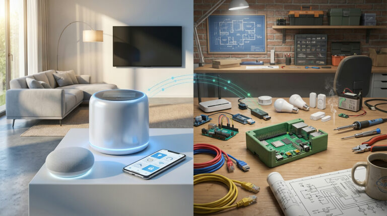 All-in-one smart home system vs custom-built automation setup comparison