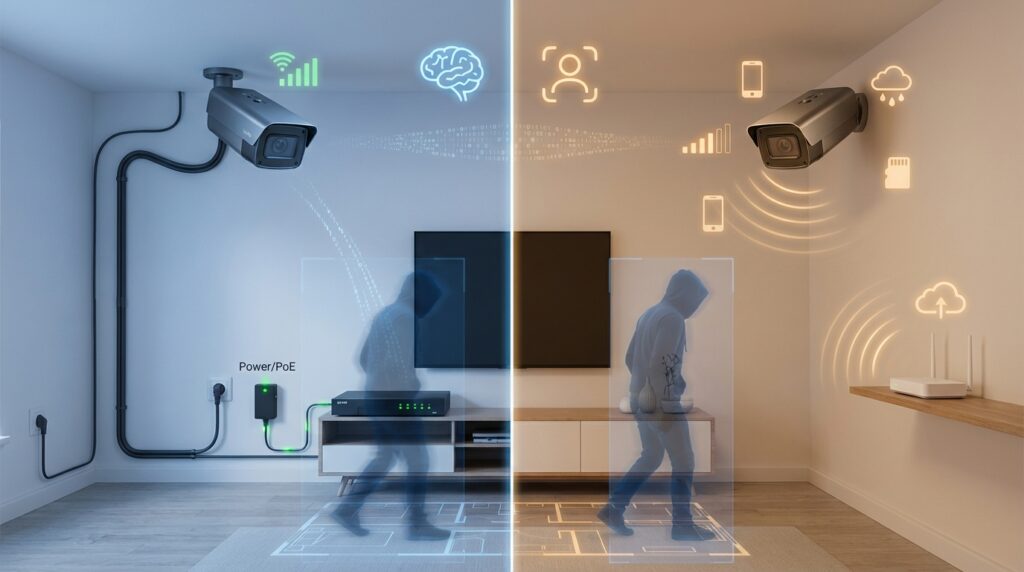 Wired vs wireless home security cameras: performance, reliability, and storage comparison